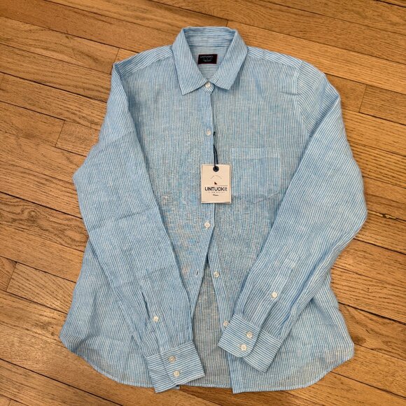 Untuckit Grechetto 100% Linen Nwt Size XS/0 - Picture 4 of 7